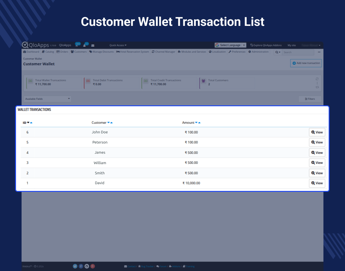 QloApps Customer Wallet