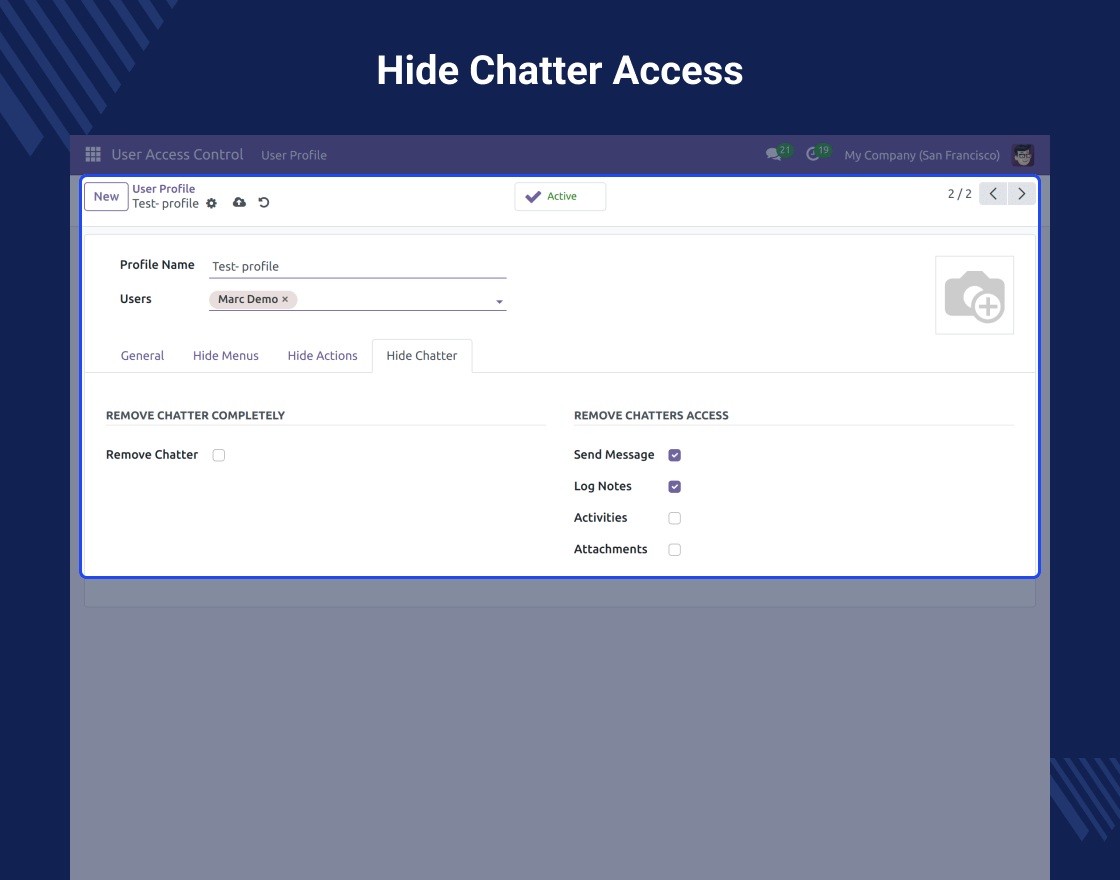 Odoo Access Control Management
