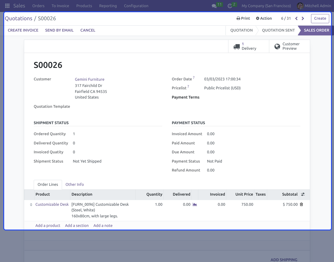 Odoo Advance Order Status Management