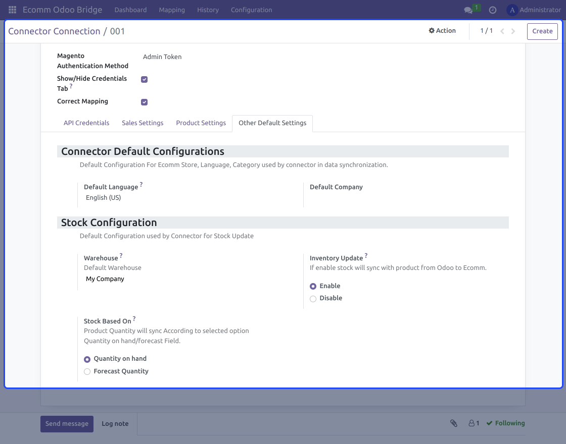 Odoo Bridge For Magento 2 MSI Extension