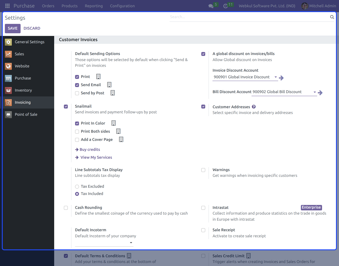Odoo Discount On Purchase Order