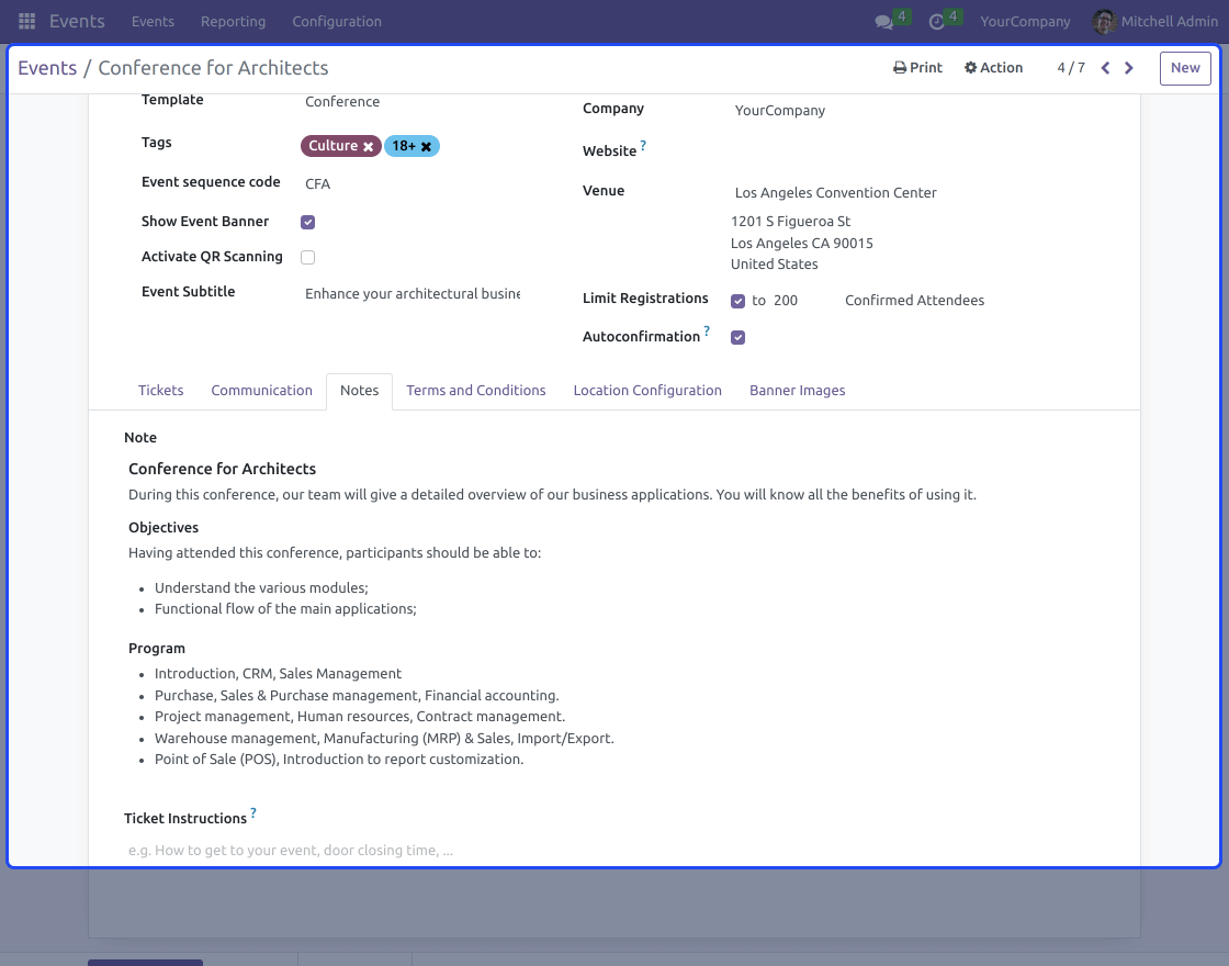Odoo Event: All in One