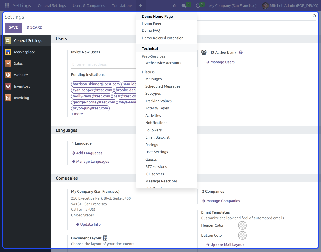 Odoo Marketplace Web Services API