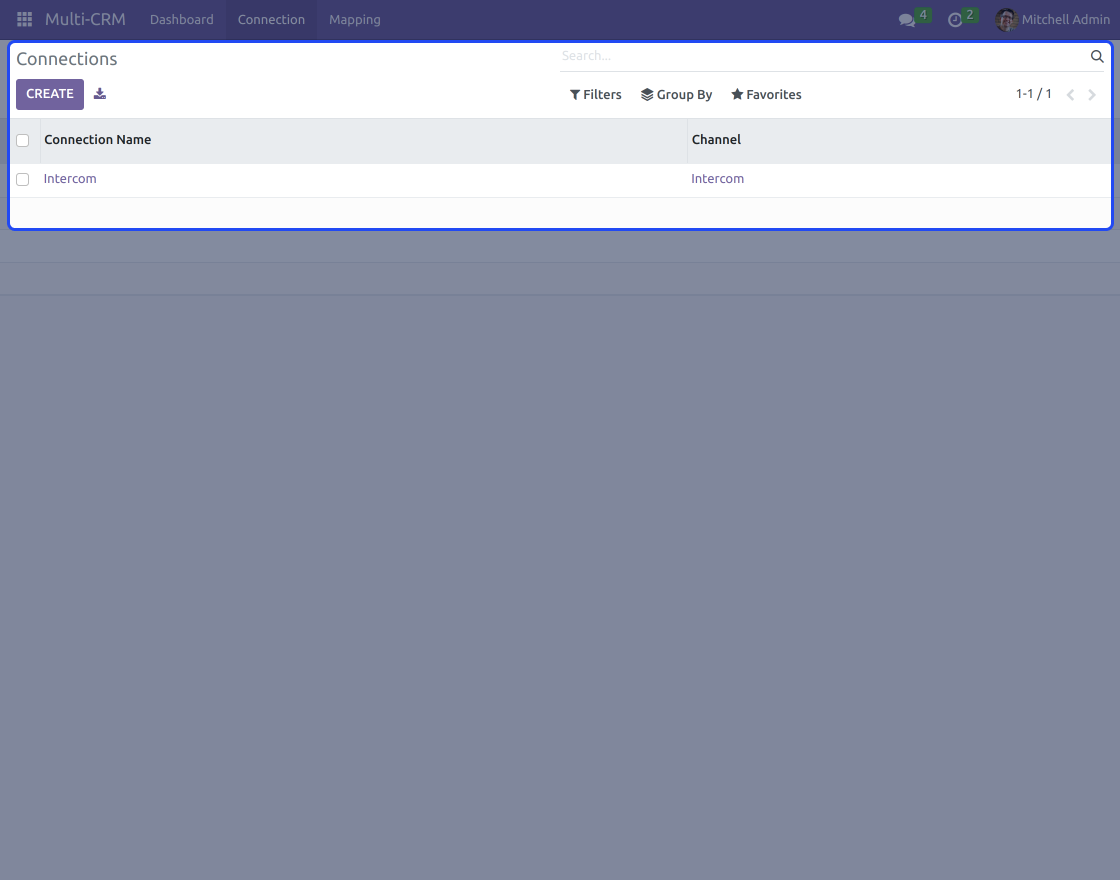 Odoo Multi CRM Intercom Connector