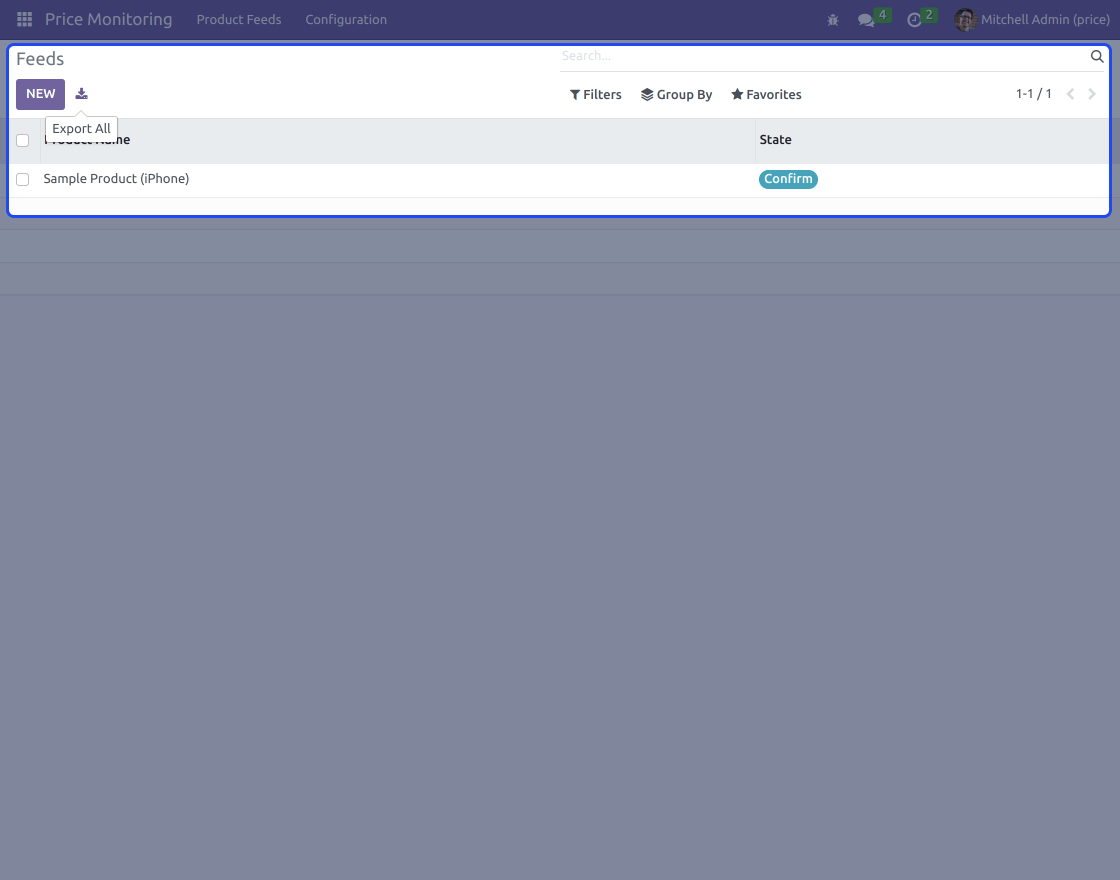 Odoo Competitor Price Monitoring