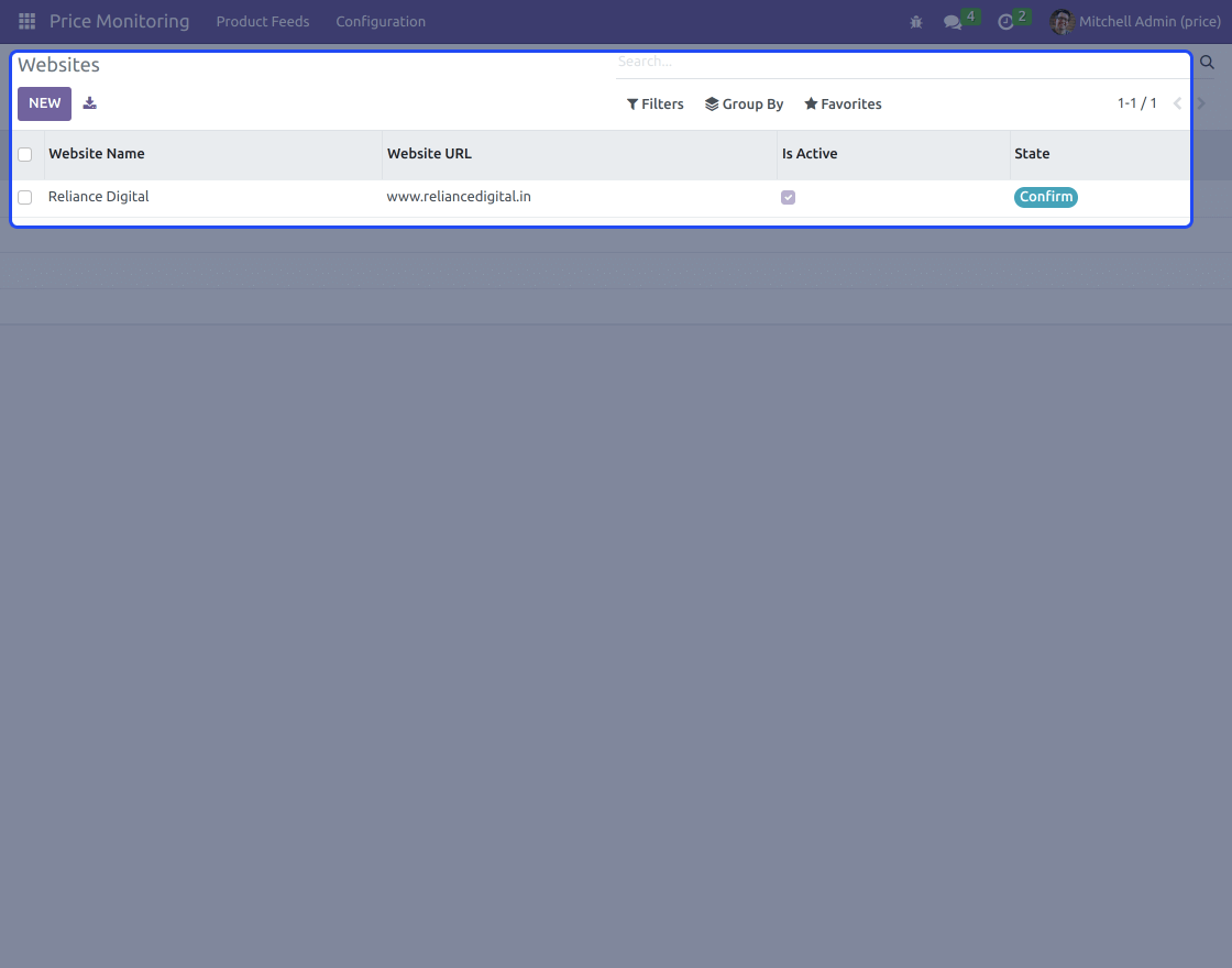 Odoo Competitor Price Monitoring