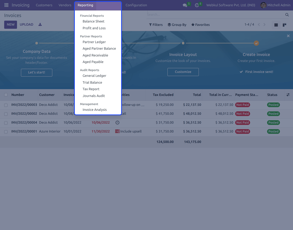 Odoo Financial Reports by Analytic Accounts