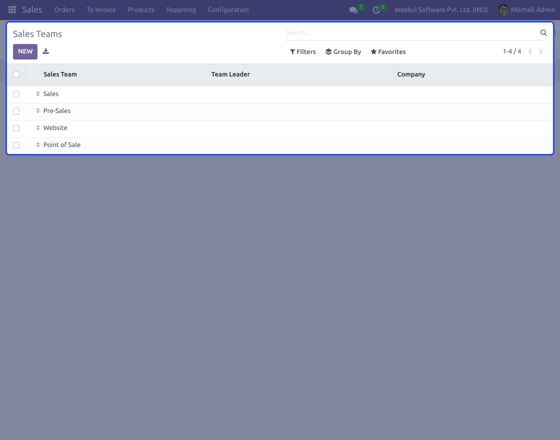 Odoo Sales Team: Default Stock Location