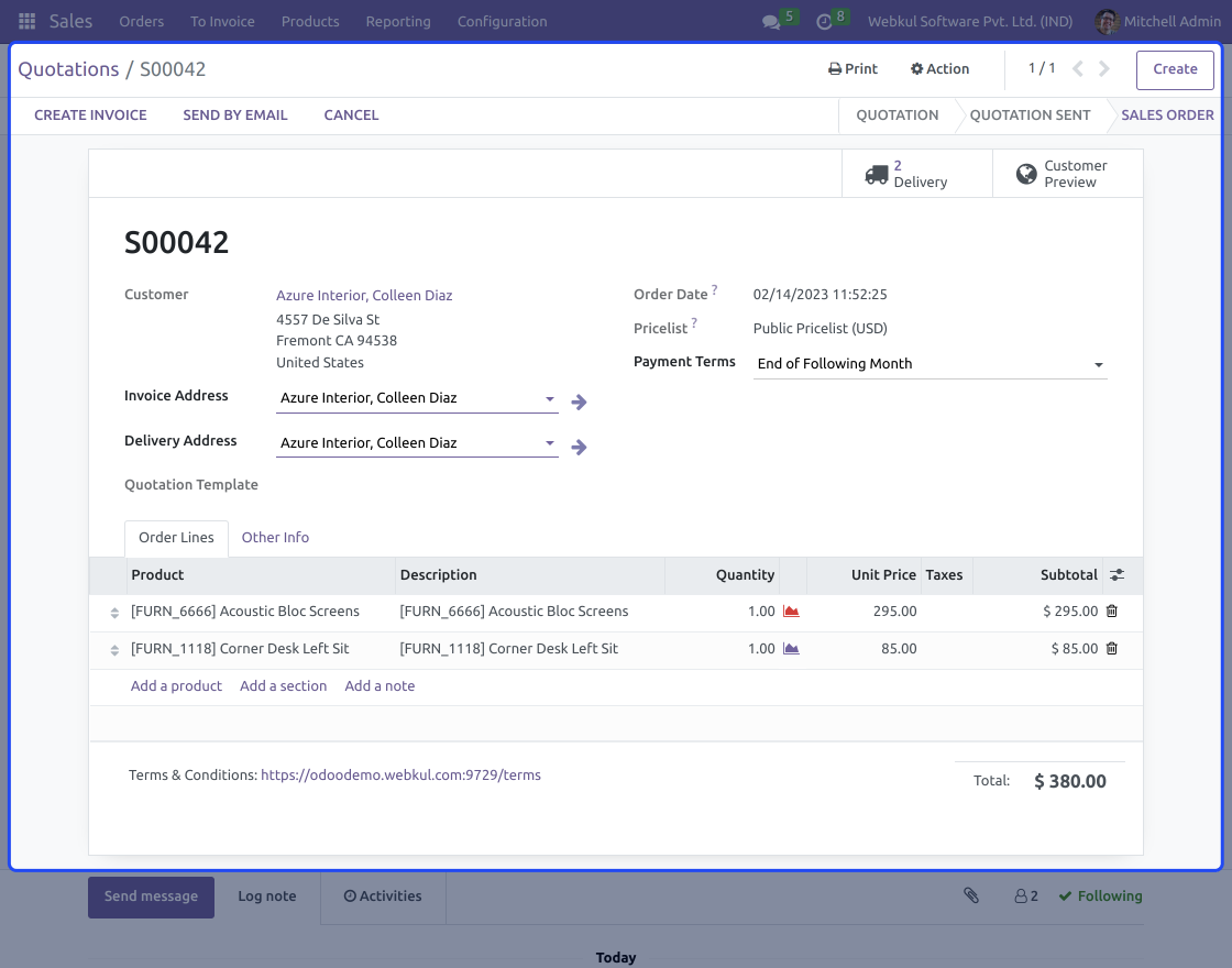 Odoo Picking Per Order Line