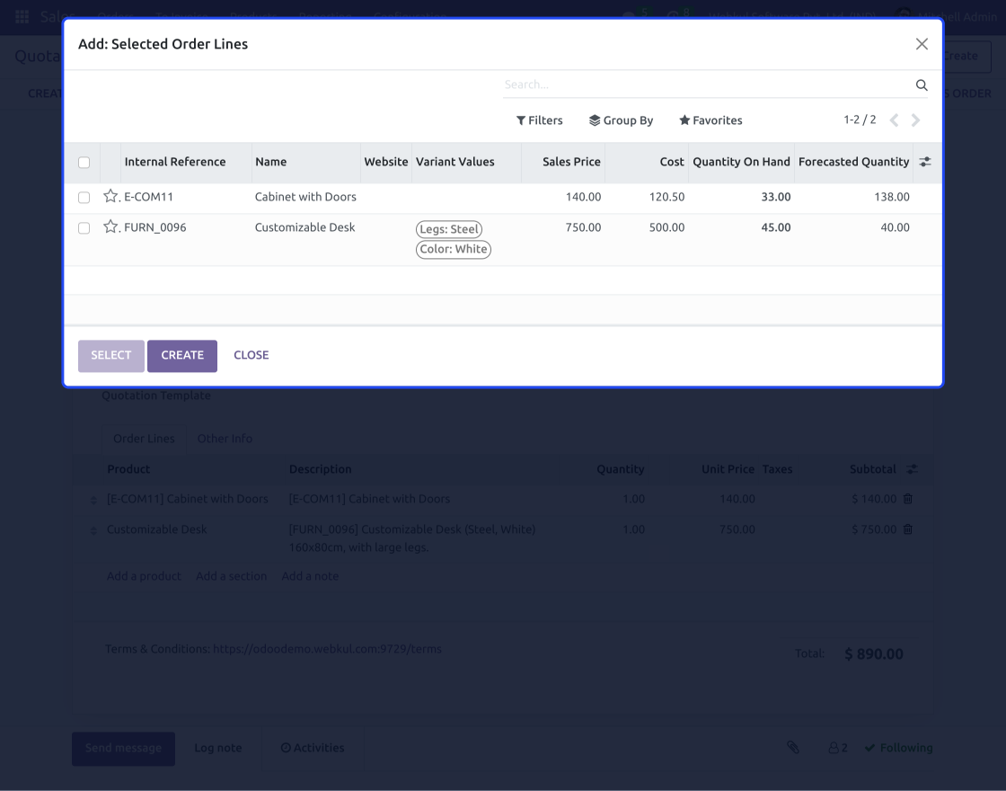 Odoo Picking Per Order Line