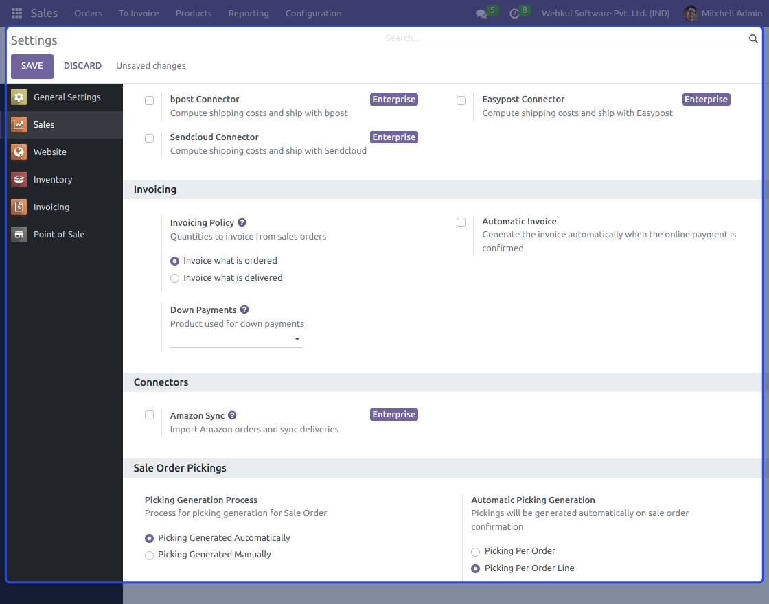 Odoo Picking Per Order Line