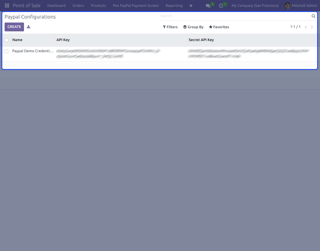 Odoo POS Paypal Payment Acquirer