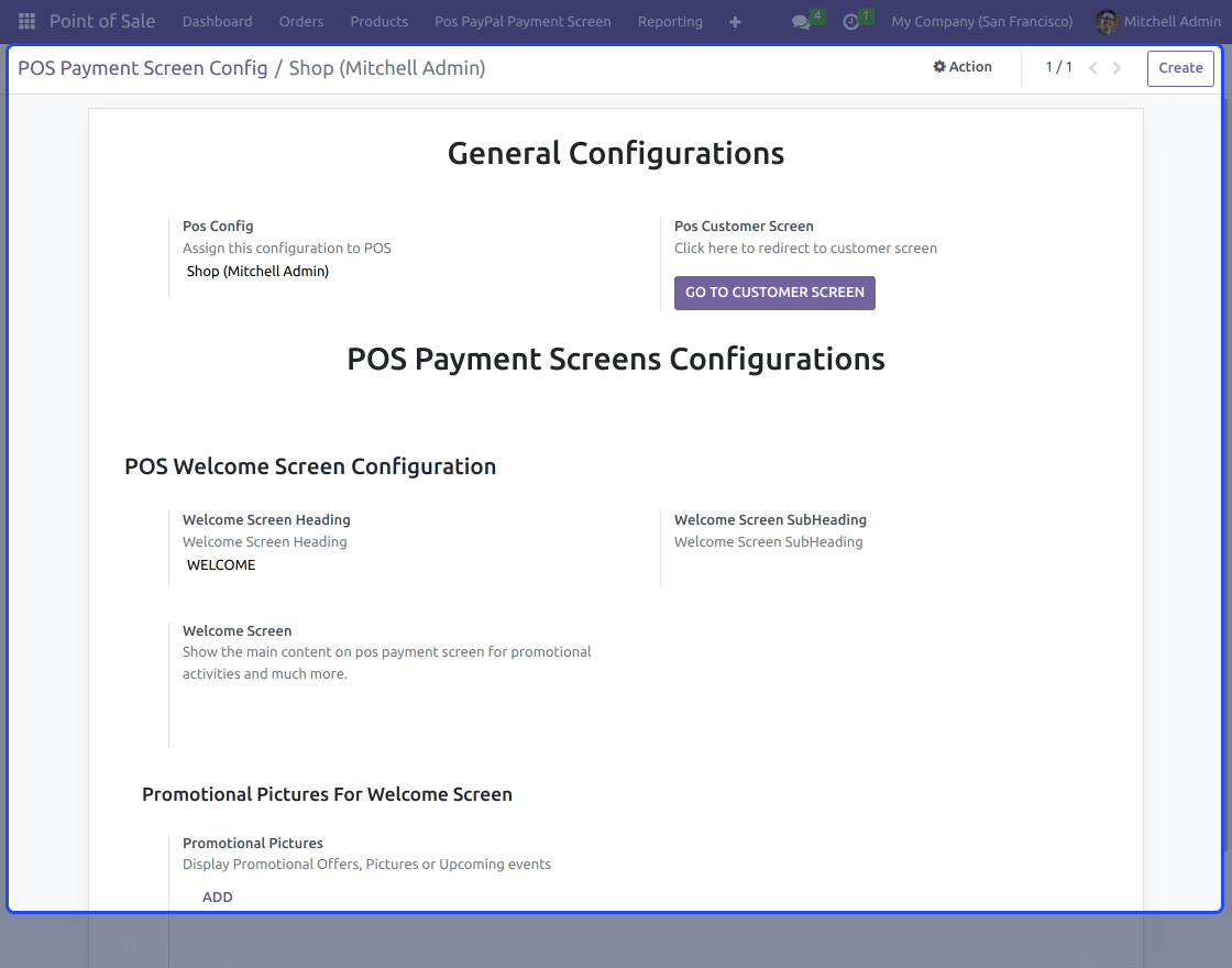 Odoo POS Paypal Payment Acquirer