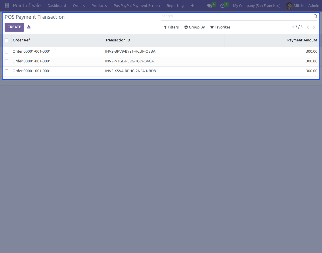Odoo POS Paypal Payment Acquirer