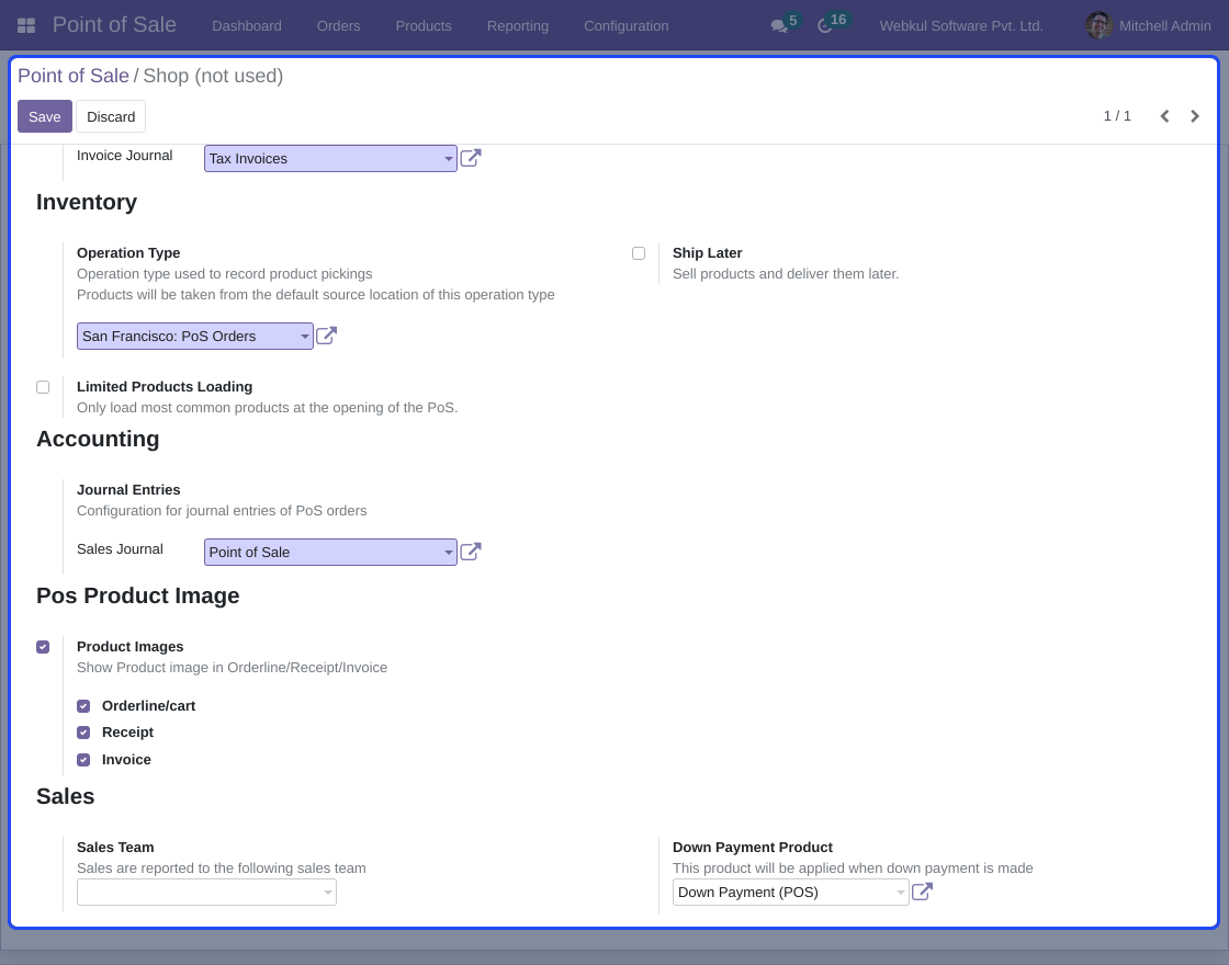 Odoo POS Product Image