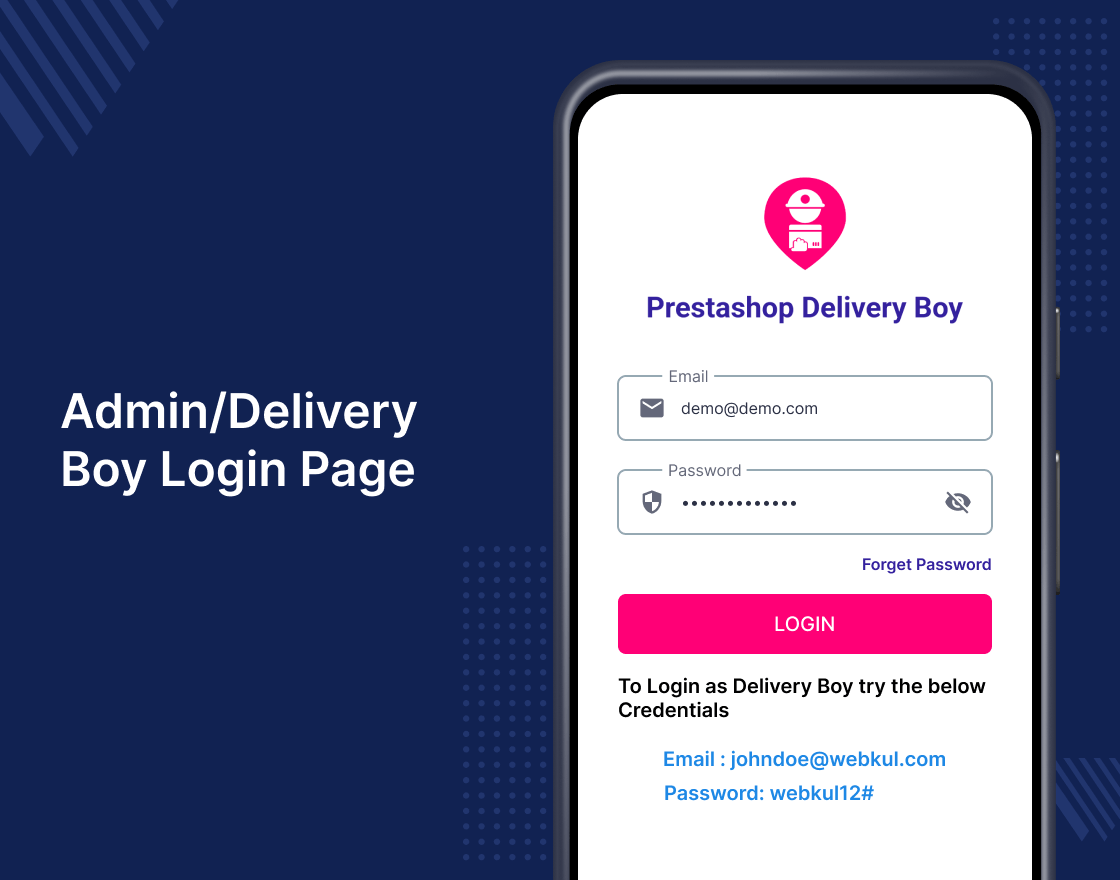PrestaShop Delivery Boy App