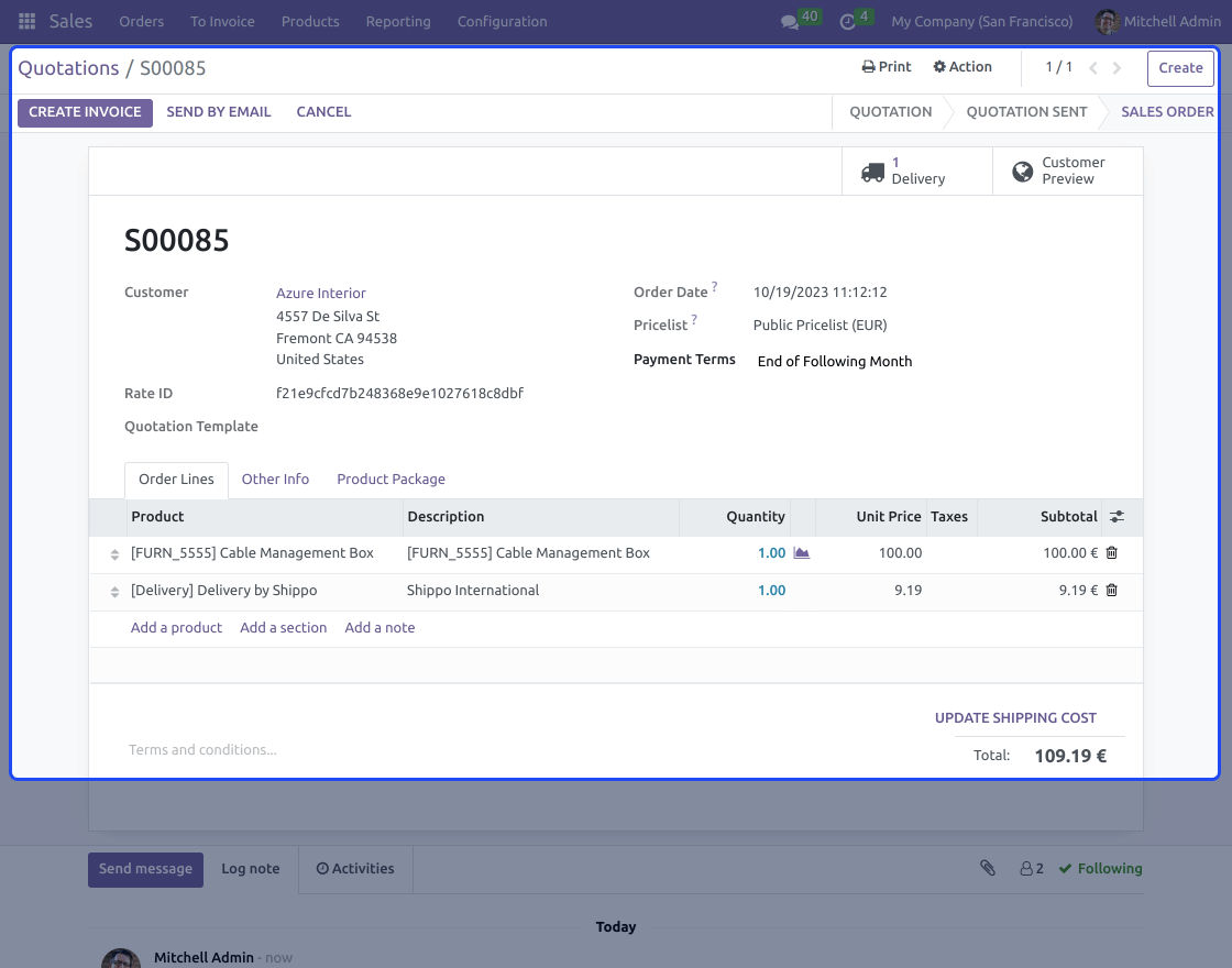 Odoo Shippo Shipping Integration