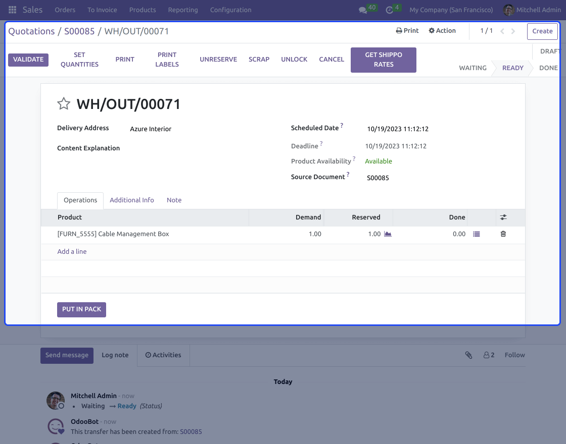 Odoo Shippo Shipping Integration