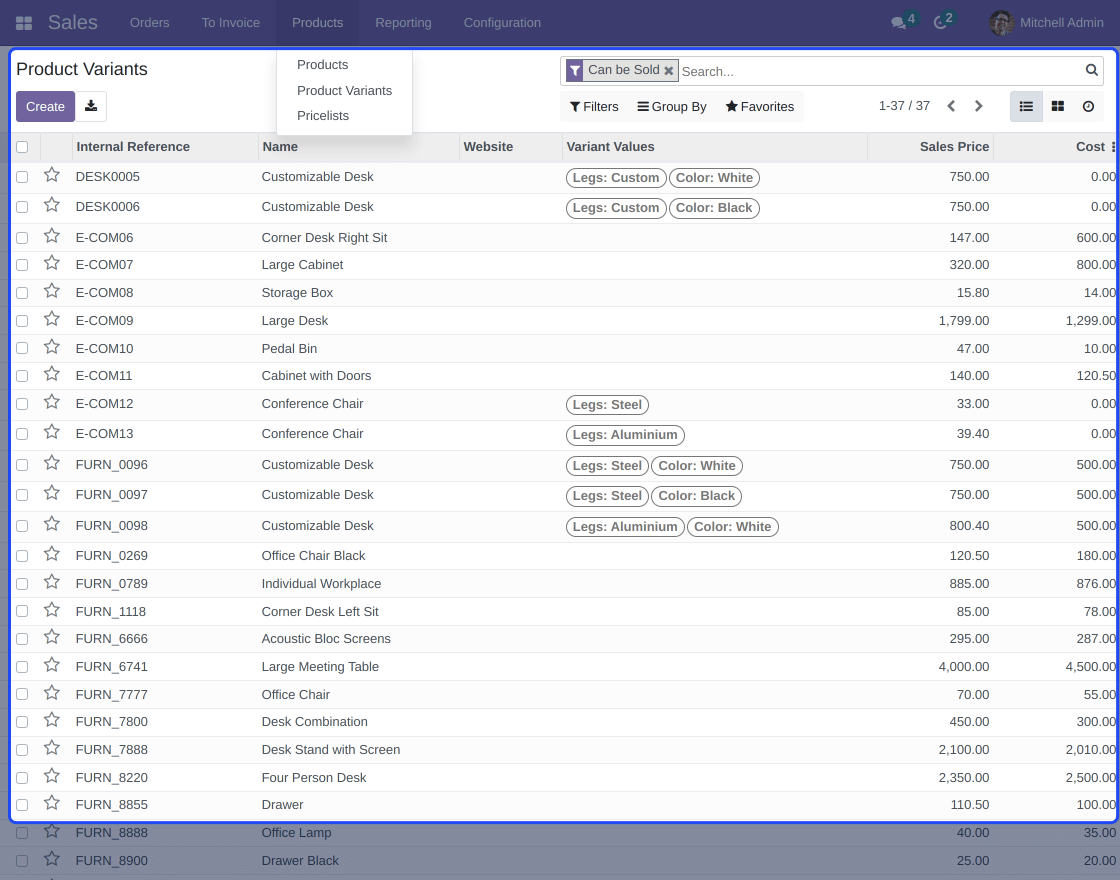 Odoo Virtual Card