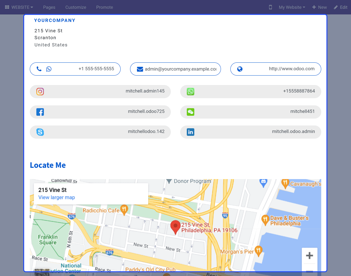 Odoo Virtual Card