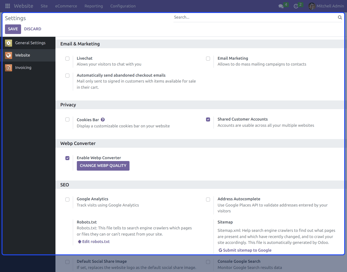 Odoo Website WebP Image Conversion