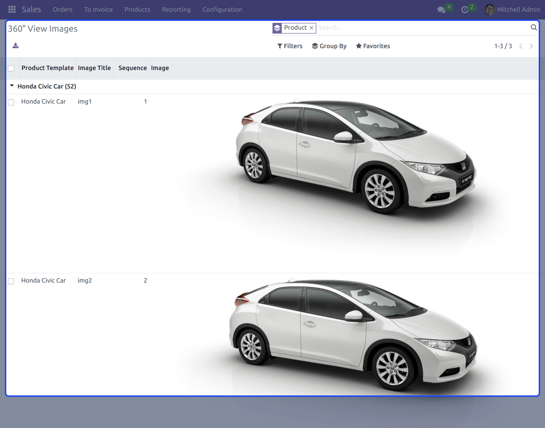 Odoo Website 360° Product View