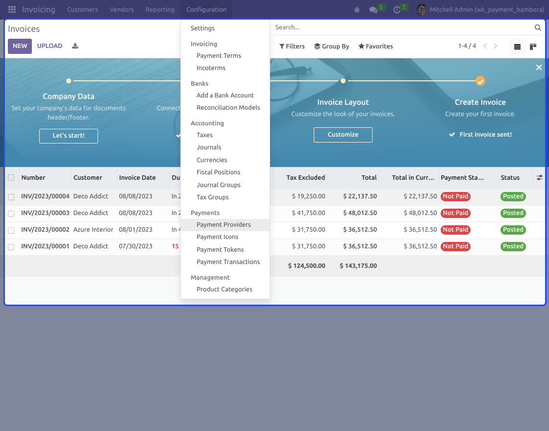 Odoo Website Bambora Payment Gateway