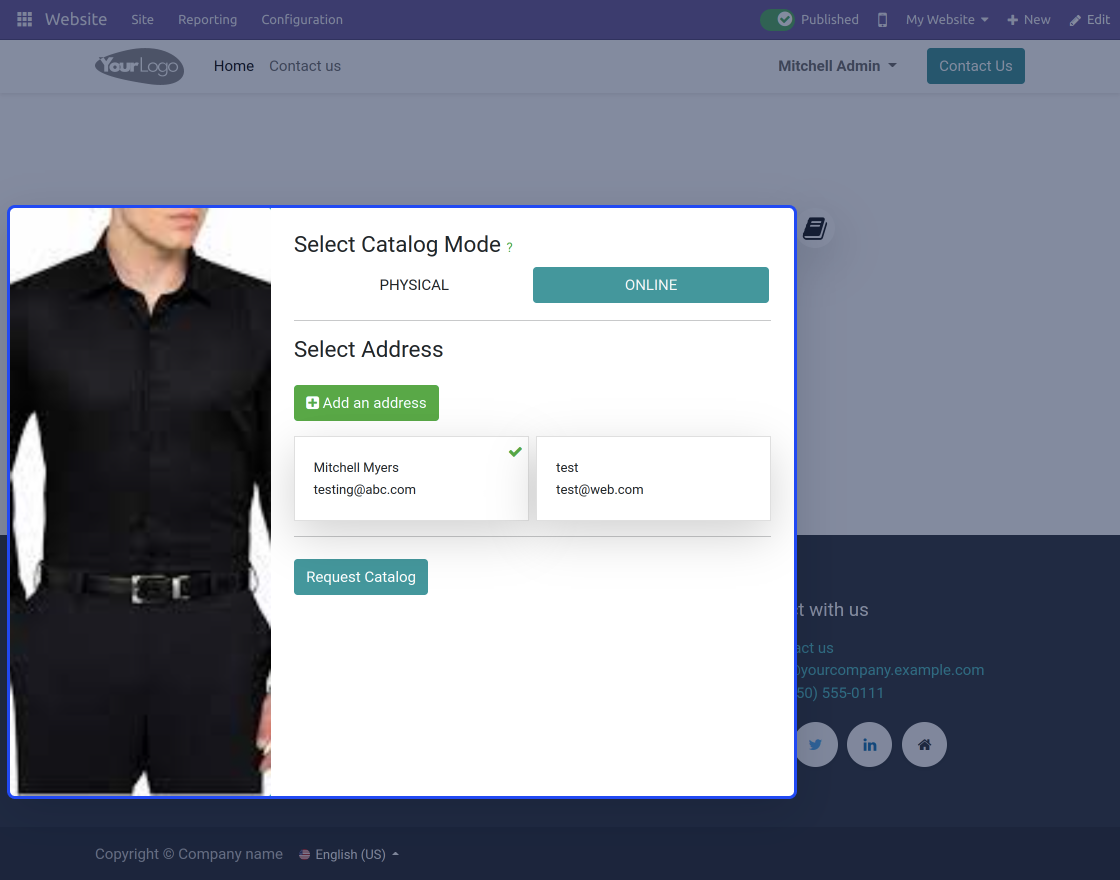 Odoo Website Catalog Request