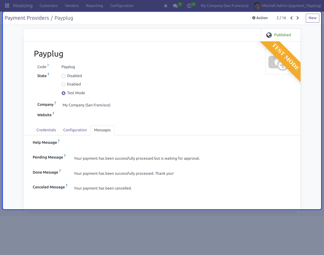 Odoo Website Payplug Payment Gateway