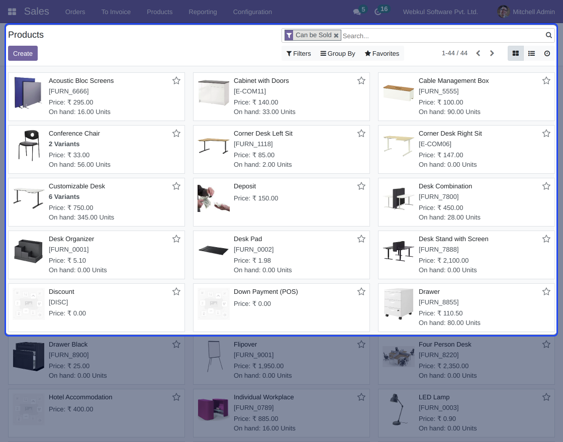 Odoo Website Product Related Accessories