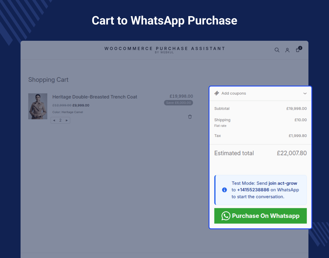 WooCommerce WhatsApp Purchase Assistant
