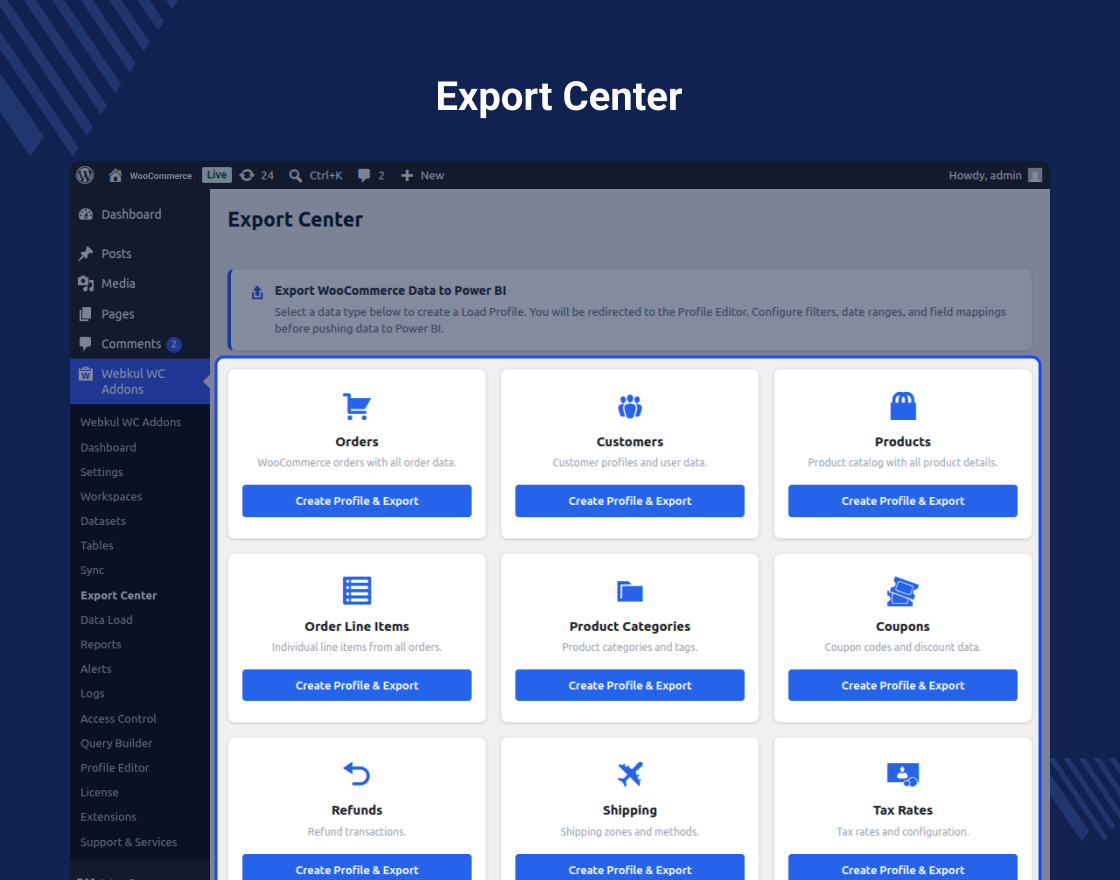 WooCommerce Power BI Integration Plugin for Analytics & Data Sync