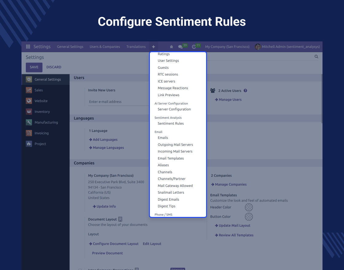 Odoo Sentiment Analysis