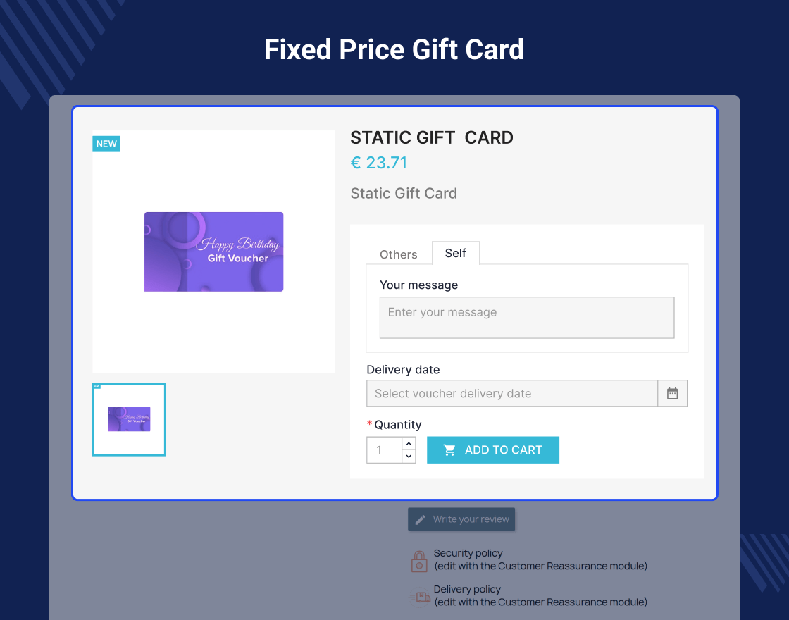 Prestashop Gift Card