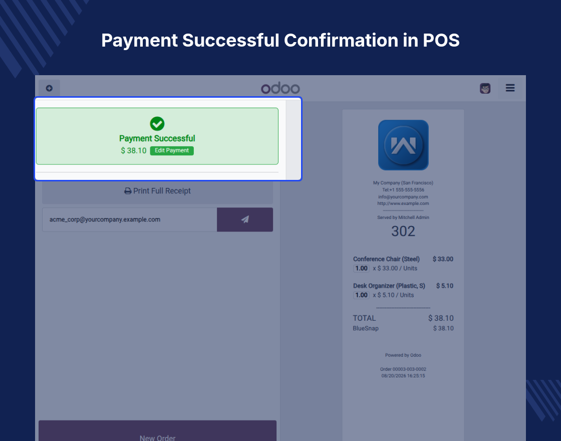 Odoo POS BlueSnap Payment Acquirer