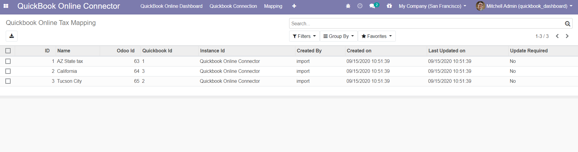 Odoo QuickBooks Online Connector