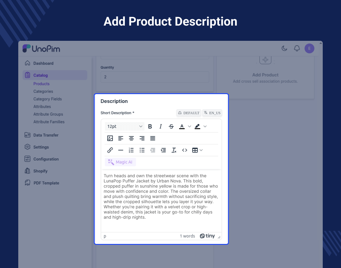 UnoPim PDF Generator