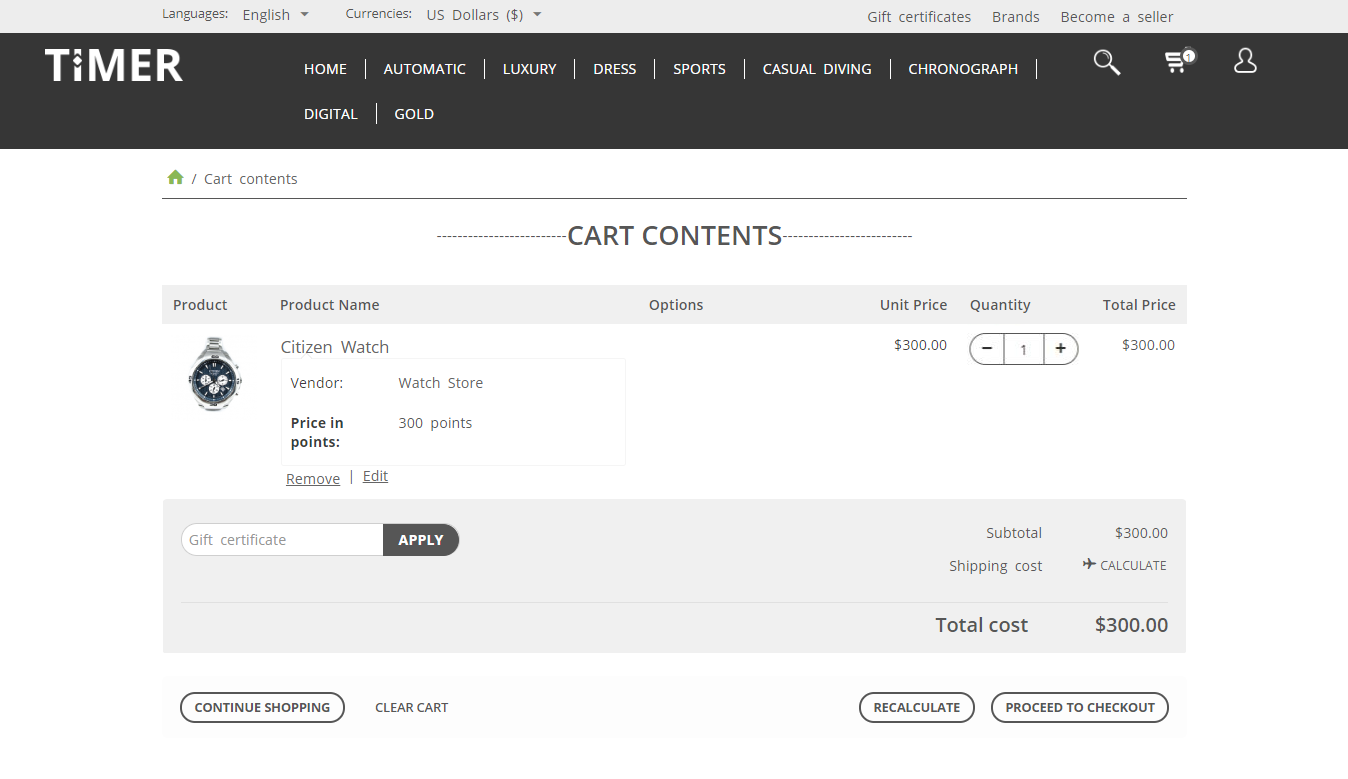 CS-Cart Responsive Theme : Timer