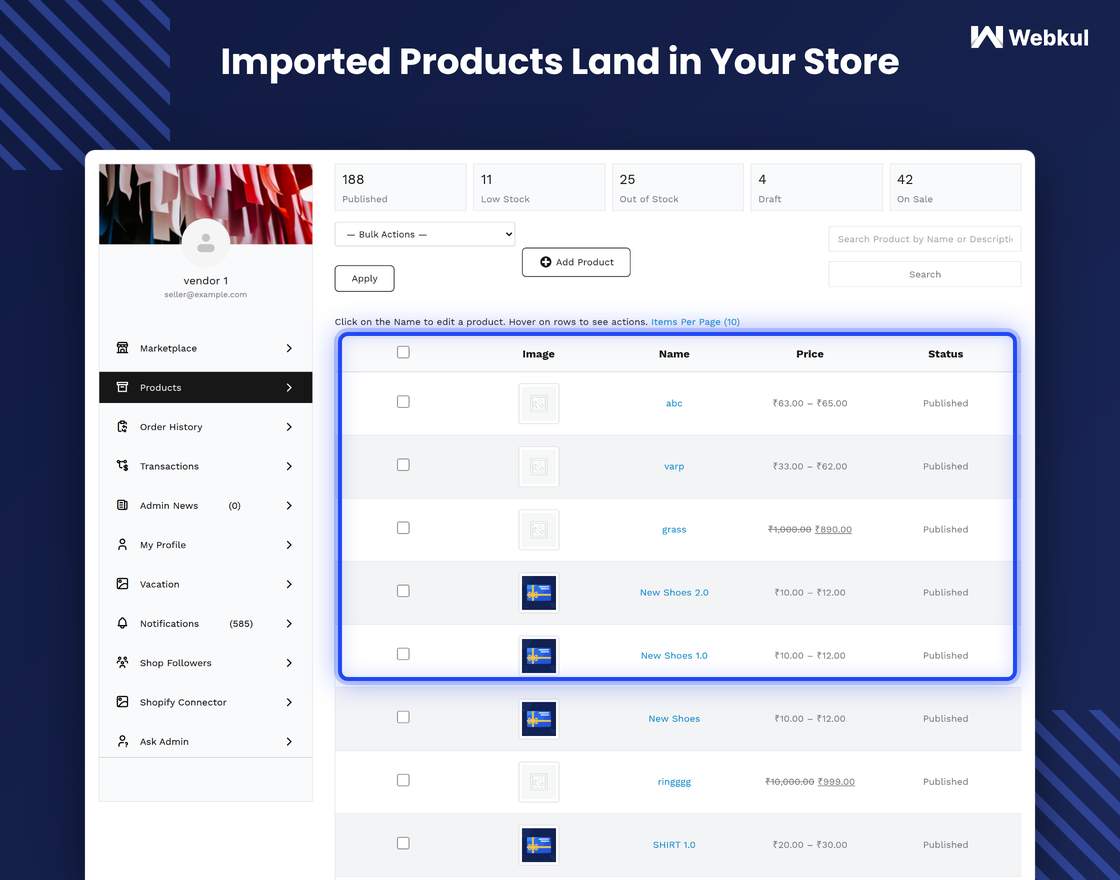 WooCommerce Multi Vendor Shopify Connector
