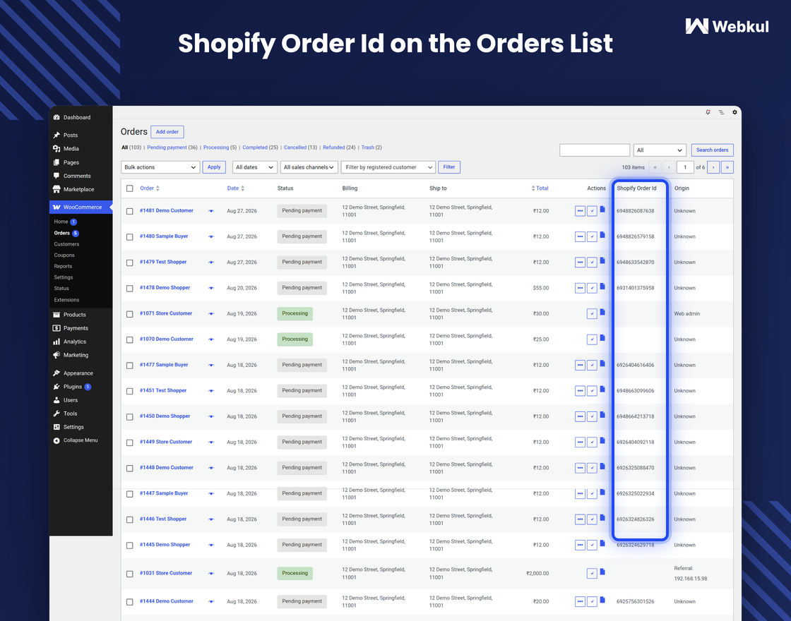 WooCommerce Multi Vendor Shopify Connector