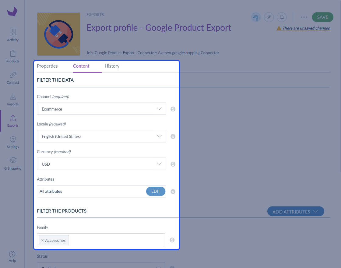 Google Shopping Akeneo Connector
