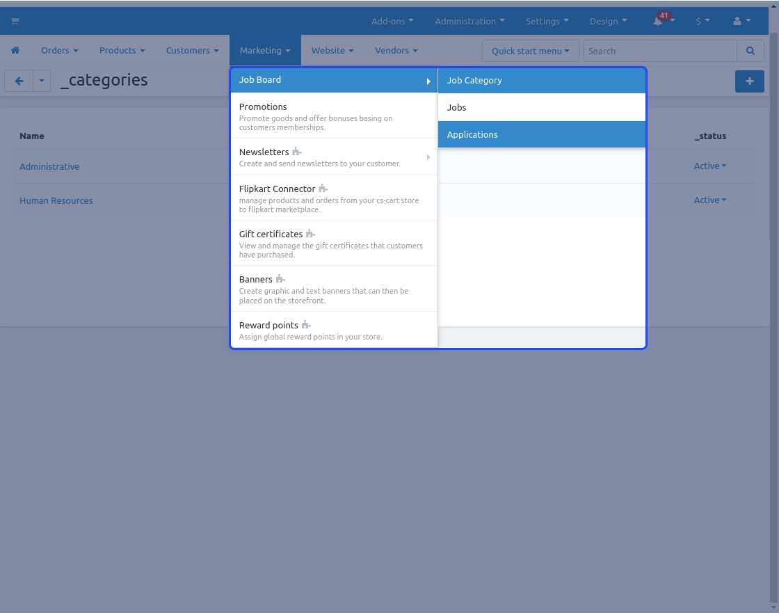 CS-Cart Job Board