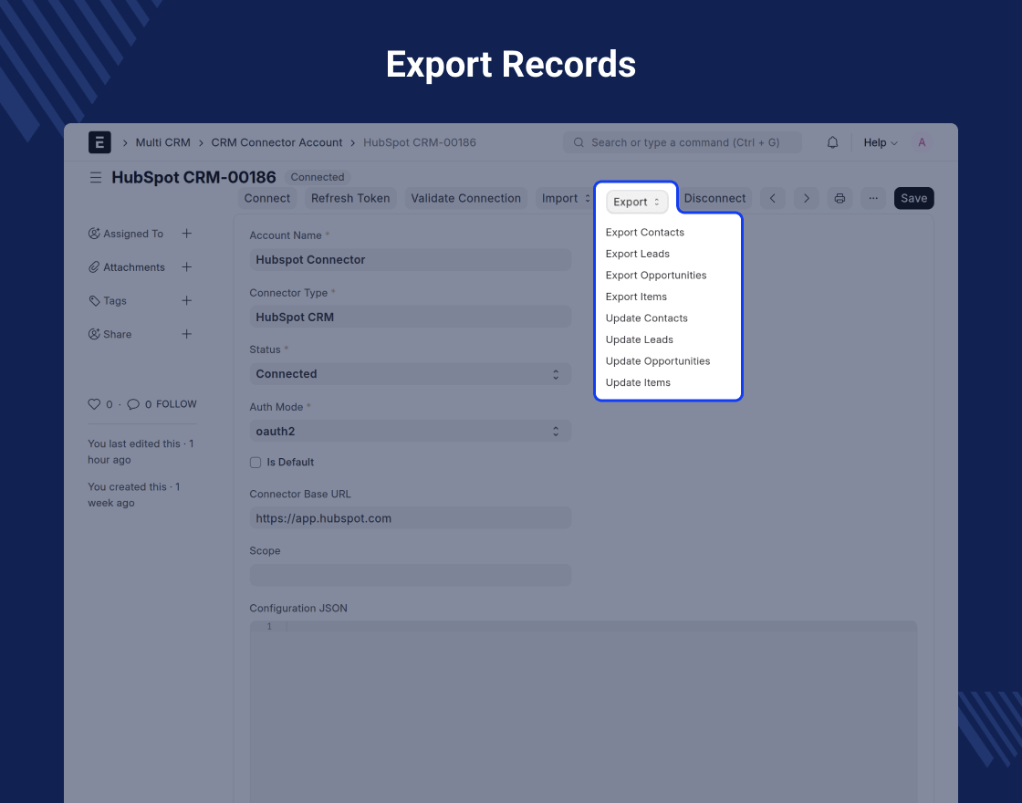 ERPNext HubSpot CRM Connector