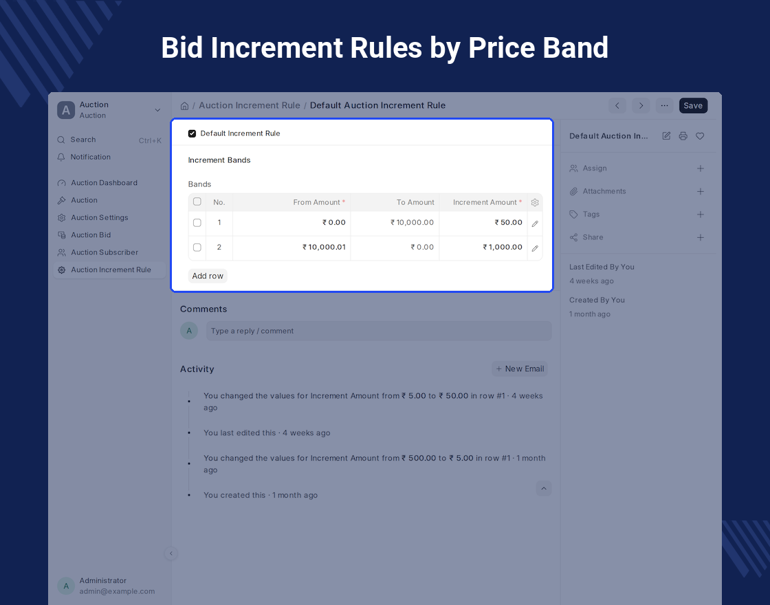 ERPNext Website Auction