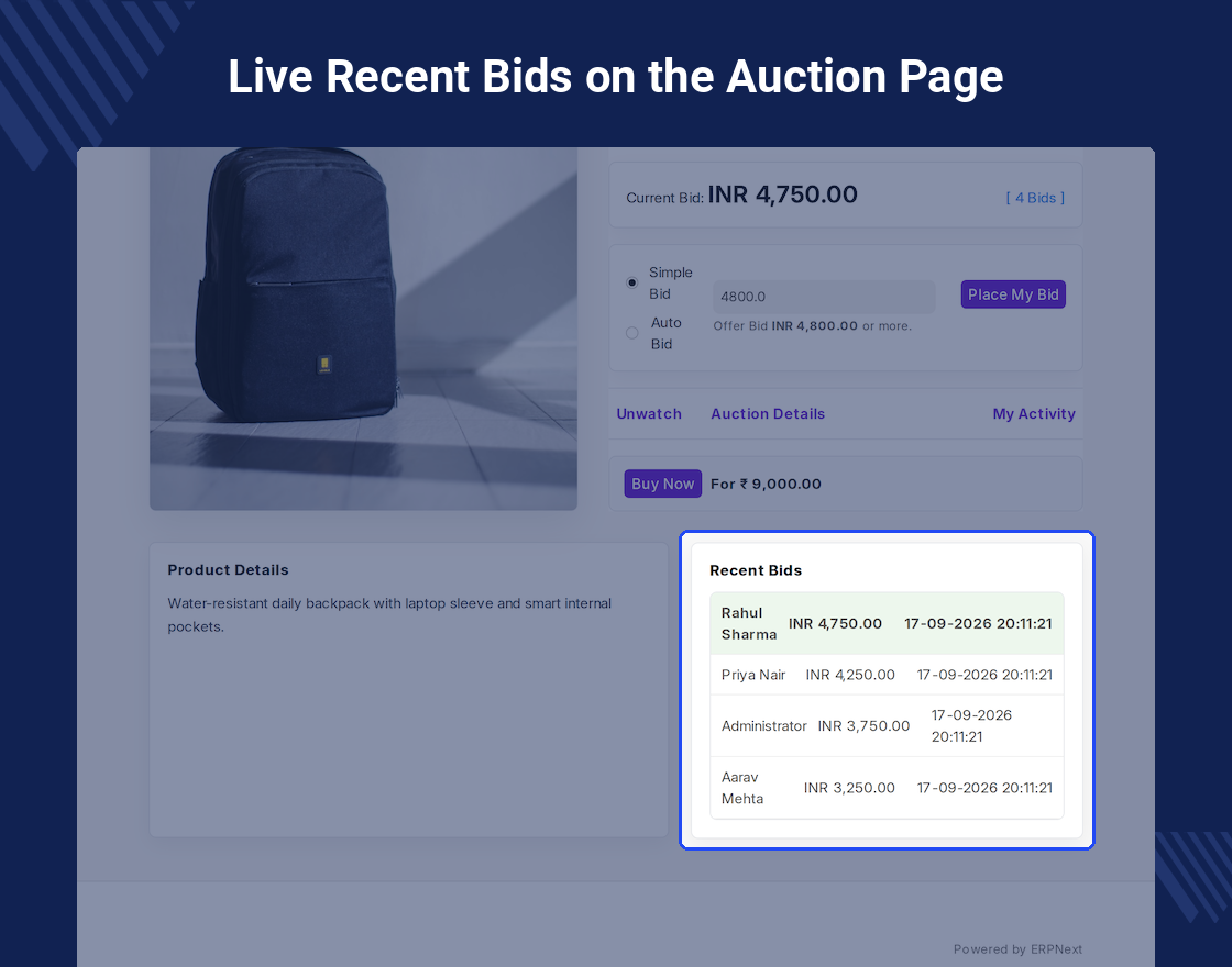 ERPNext Website Auction