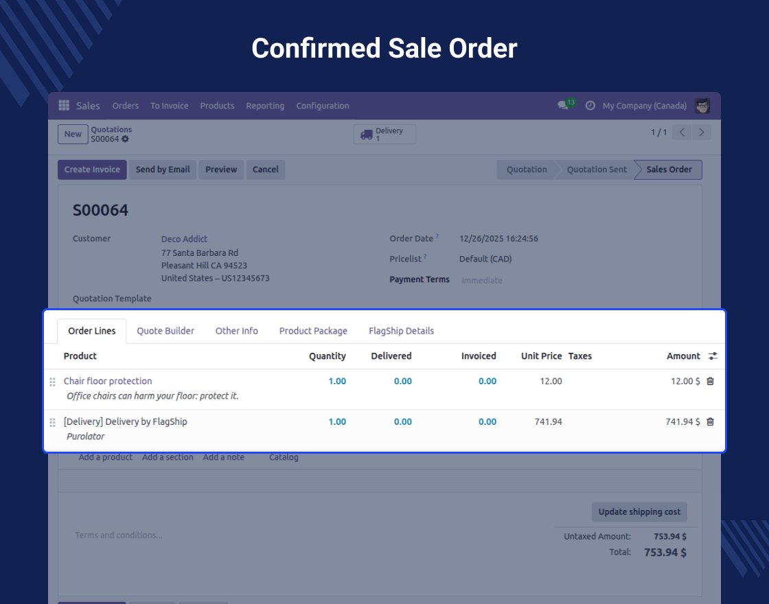 Odoo FlagShip Shipping Integration