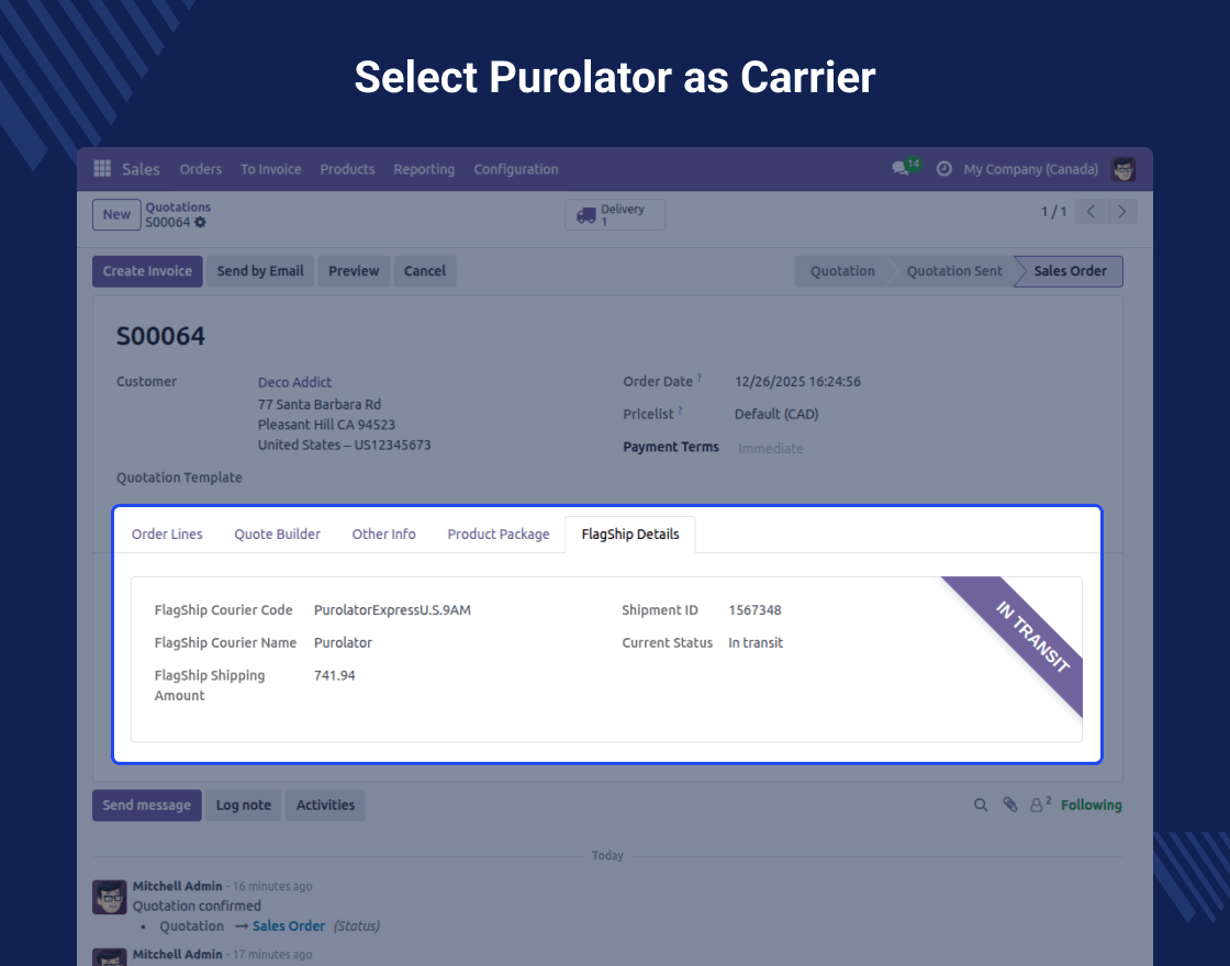 Odoo FlagShip Shipping Integration
