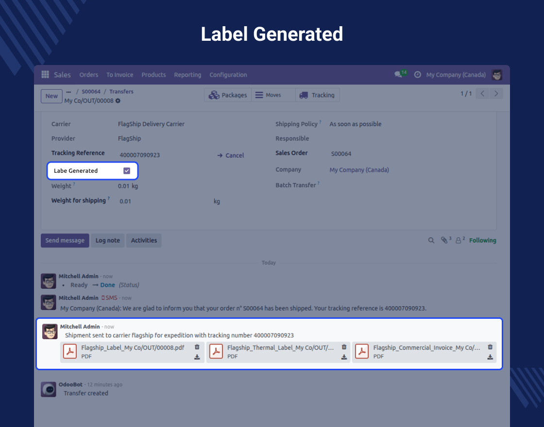 Odoo FlagShip Shipping Integration