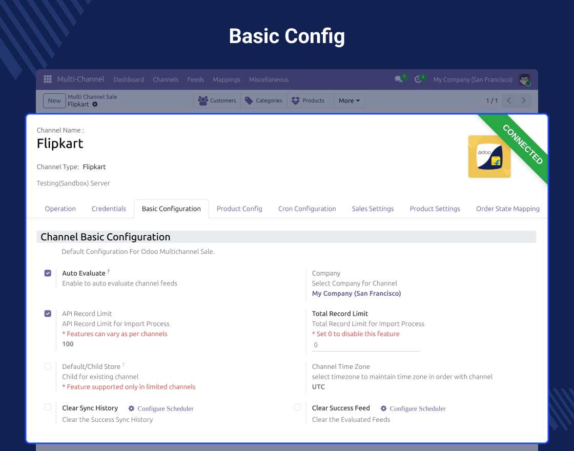 Odoo Multichannel Flipkart Connector