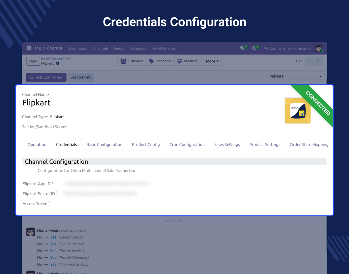 Odoo Multichannel Flipkart Connector